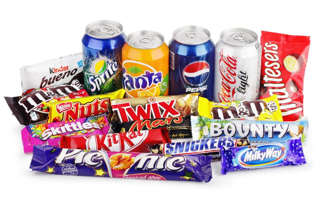 sugar health warning on sweet packets and other sugary foods and drinks